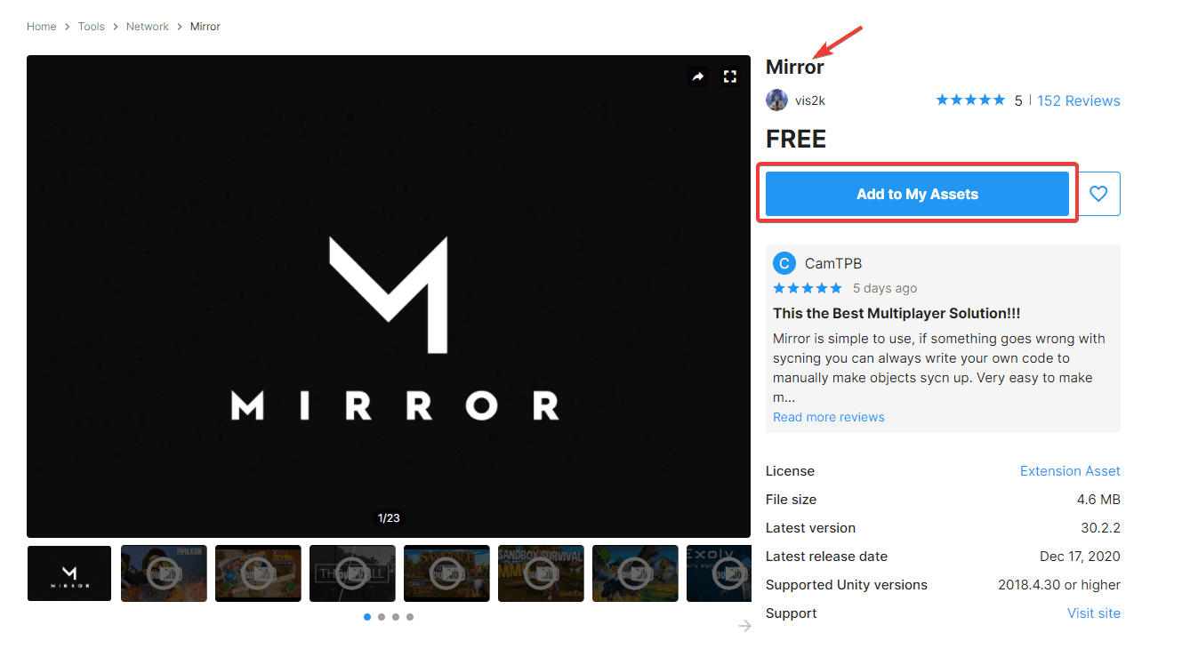 Multiplayer Anwendung in Unity erstellen Mirror Networking